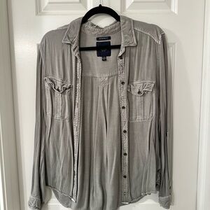 Women’s Green Button-Up Shirt